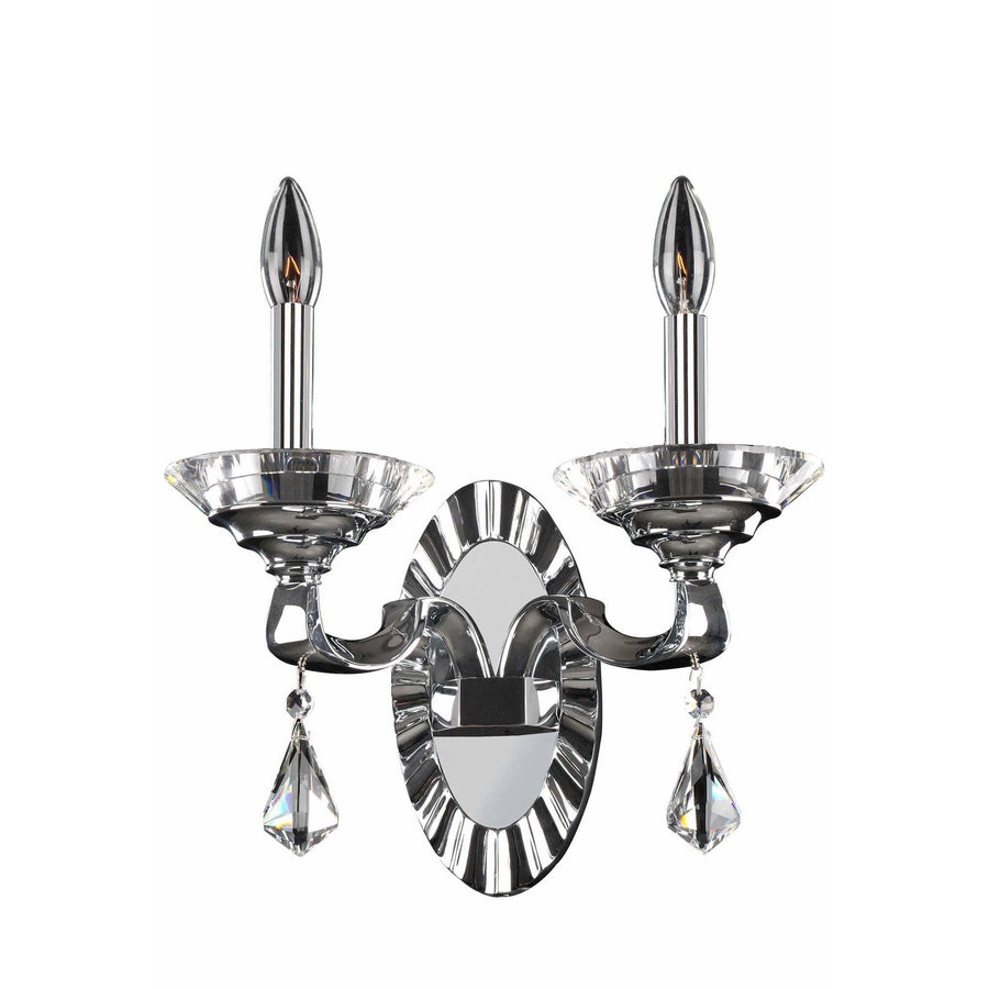 Allegri by Kalco Lighting Wall Sconces Chrome / Firenze Clear Cosimo 2 Light Wall Bracket From Allegri by Kalco Lighting 027721