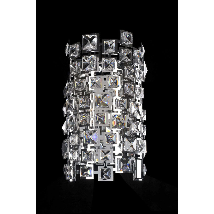 Allegri by Kalco Lighting Wall Sconces Chrome / Firenze Clear Dolo 2 Light Wall Bracket From Allegri by Kalco Lighting 028921