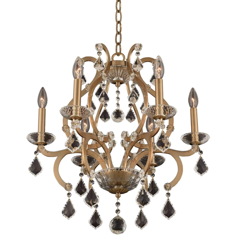 Allegri by Kalco Lighting Chandeliers Brushed Champagne Gold / Firenze Clear Duchess 6 Light Chandelier From Allegri by Kalco Lighting 029650