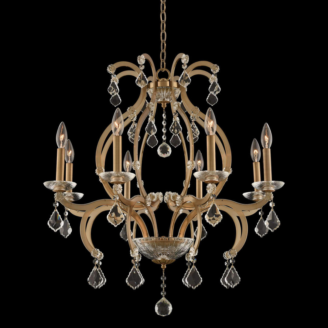 Allegri by Kalco Lighting Chandeliers Brushed Champagne Gold / Firenze Clear Duchess 8 Light Chandelier From Allegri by Kalco Lighting 029651