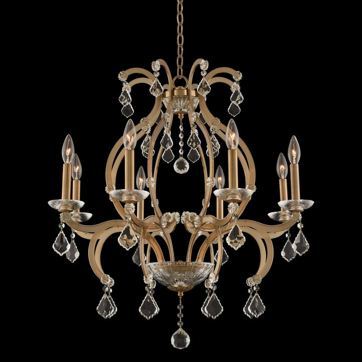 Allegri by Kalco Lighting Chandeliers Brushed Champagne Gold / Firenze Clear Duchess 8 Light Chandelier From Allegri by Kalco Lighting 029651