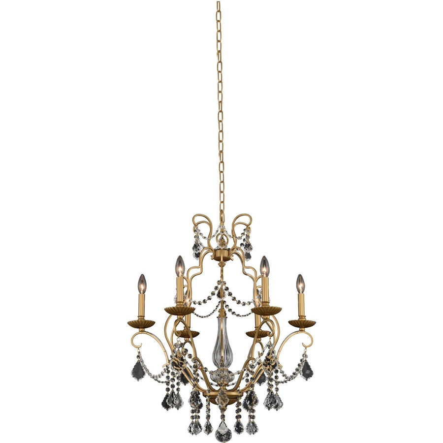 Allegri by Kalco Lighting Chandeliers Gold Patina / Firenze Clear Elise 6 Light Chandelier From Allegri by Kalco Lighting 027470
