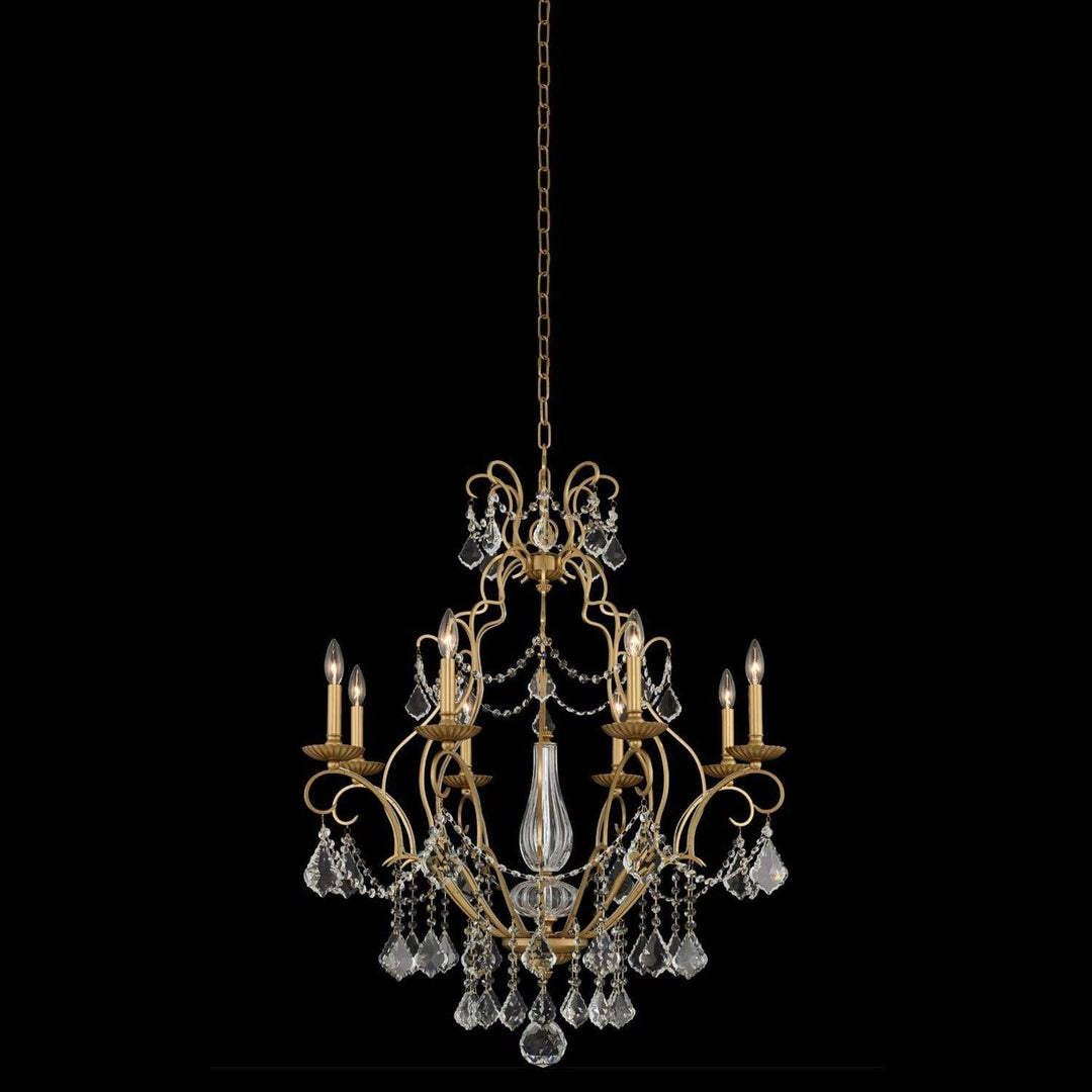 Allegri by Kalco Lighting Chandeliers Gold Patina / Firenze Clear Elise 8 Light Chandelier From Allegri by Kalco Lighting 027471