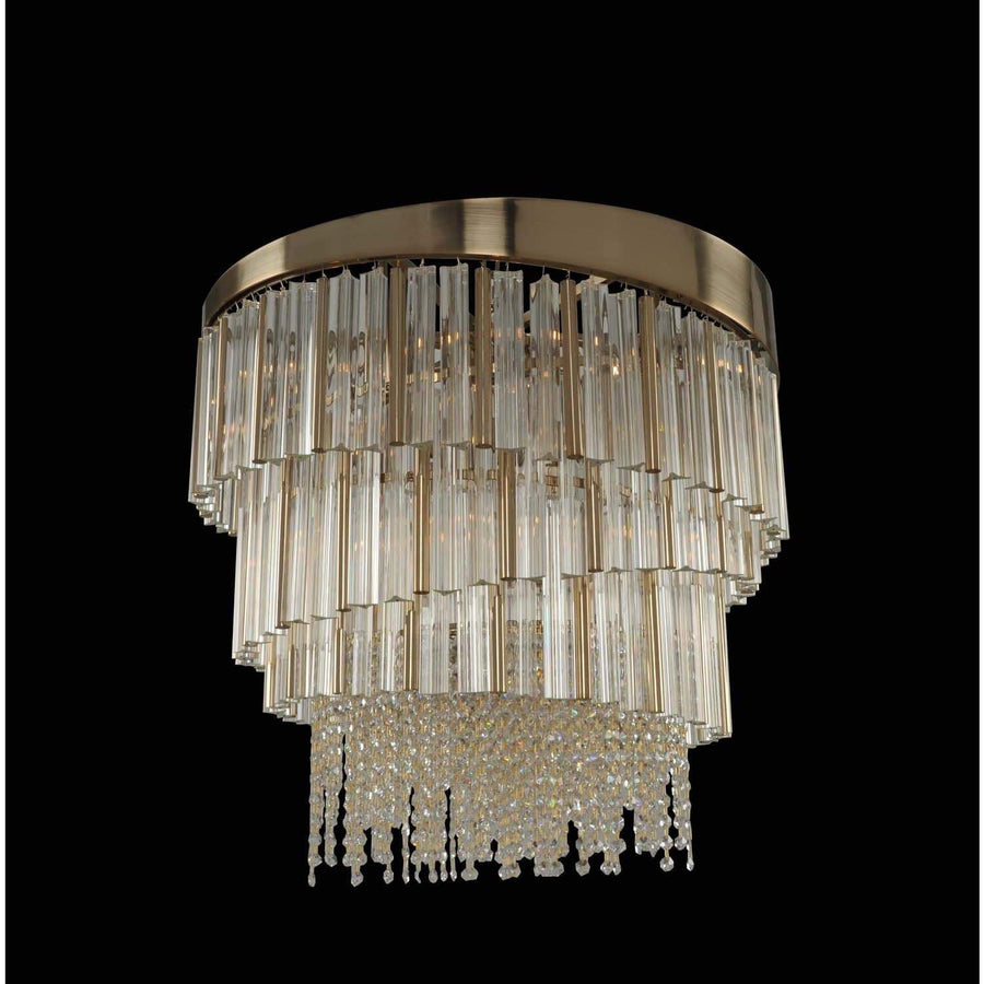 Allegri by Kalco Lighting Pendants Brushed Champagne Gold / Firenze Clear Espirali 27 Inch Pendant From Allegri by Kalco Lighting 029851