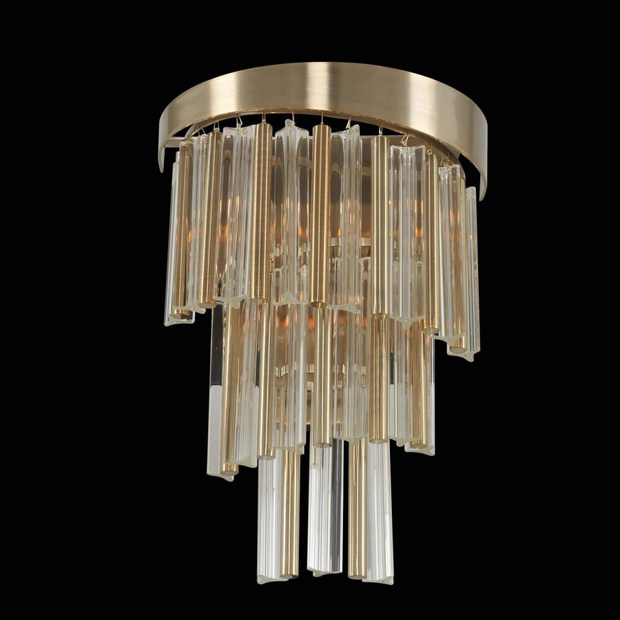 Allegri by Kalco Lighting Wall Sconces Brushed Champagne Gold / Firenze Clear Espirali 3 Light Wall Sconce From Allegri by Kalco Lighting 029820