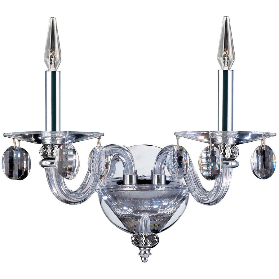 Allegri by Kalco Lighting Wall Sconces Chrome / Firenze Clear Fanshawe 2 Light Wall Sconce From Allegri by Kalco Lighting 11525