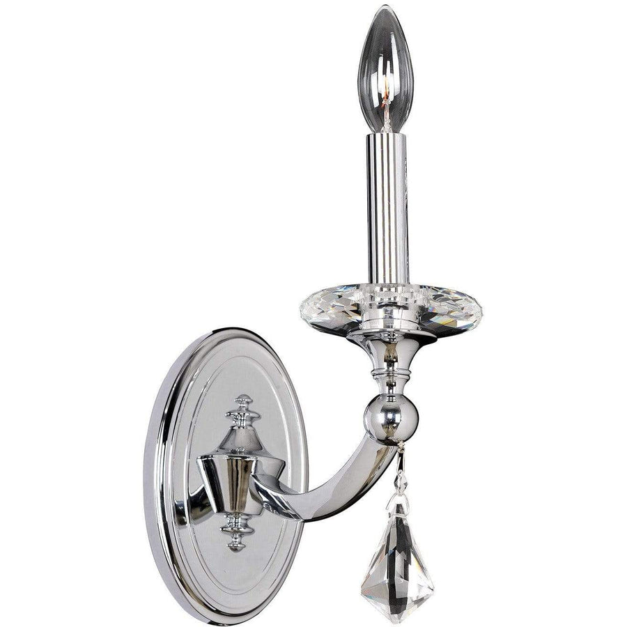 Allegri by Kalco Lighting Wall Sconces Chrome / Firenze Clear Floridia 1 Light Wall Bracket  From Allegri by Kalco Lighting 012121