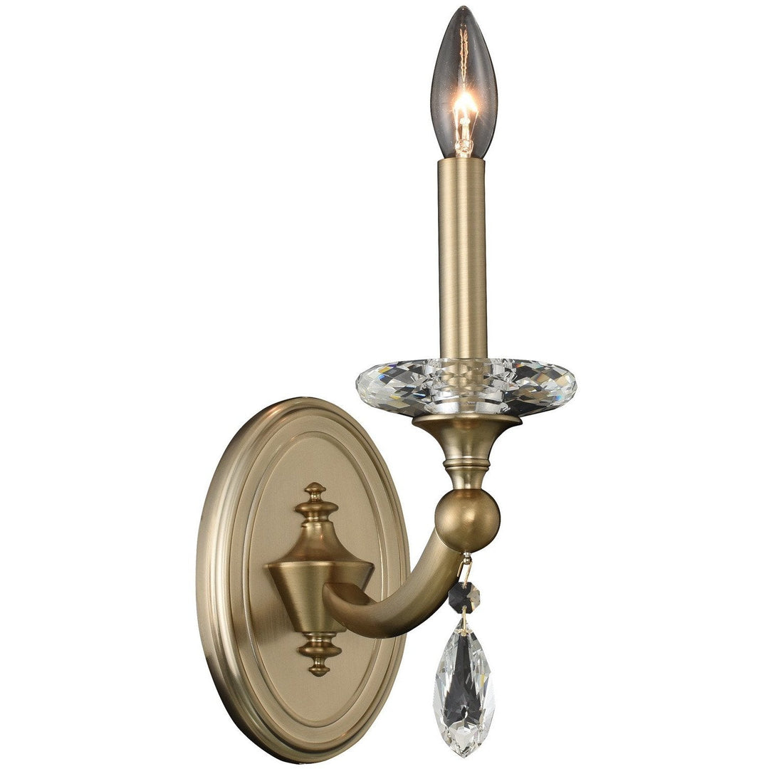 Allegri by Kalco Lighting Wall Sconces Matte Brushed Champagne Gold / Firenze Clear Floridia 1 Light Wall Bracket  From Allegri by Kalco Lighting 012121