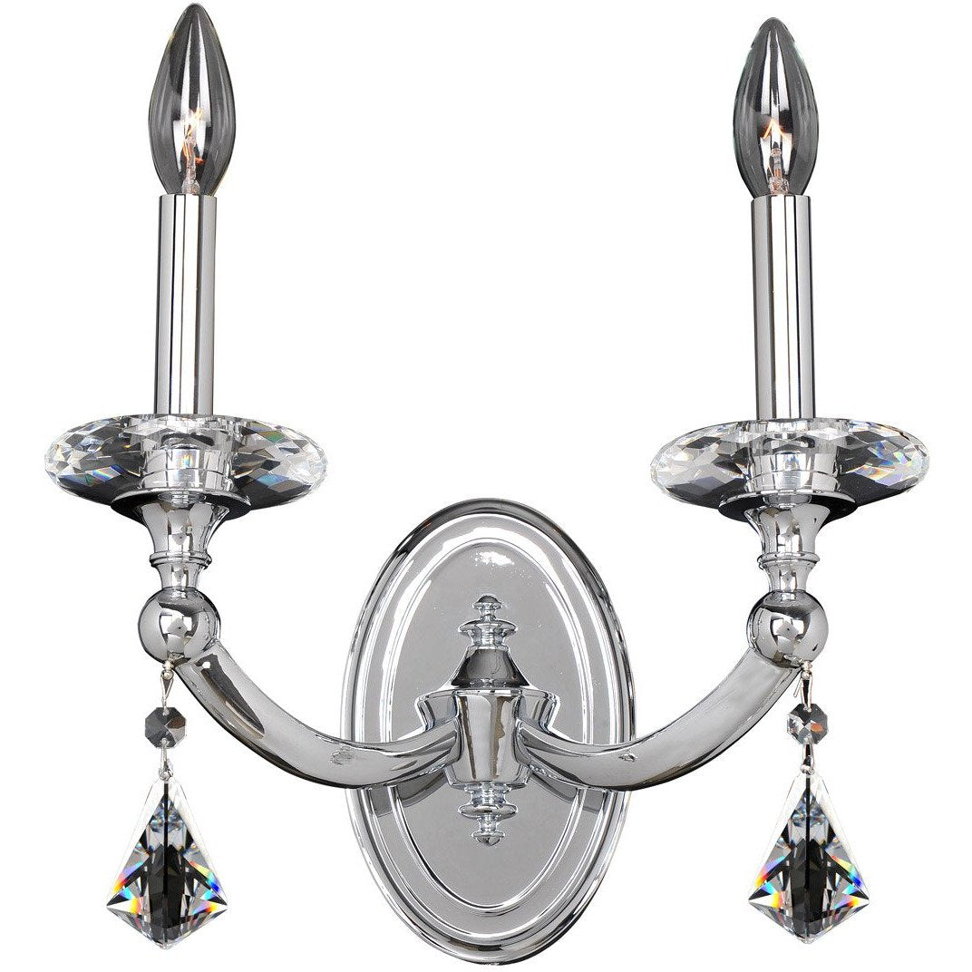 Allegri by Kalco Lighting Wall Sconces Chrome / Firenze Clear Floridia 2 Light Wall Bracket From Allegri by Kalco Lighting 012122