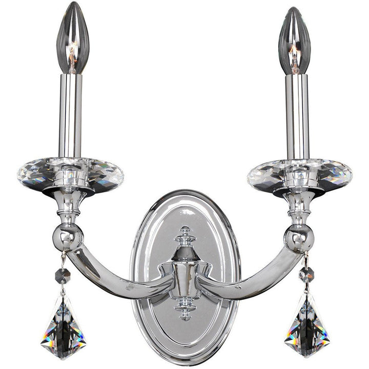Allegri by Kalco Lighting Wall Sconces Chrome / Firenze Clear Floridia 2 Light Wall Bracket From Allegri by Kalco Lighting 012122