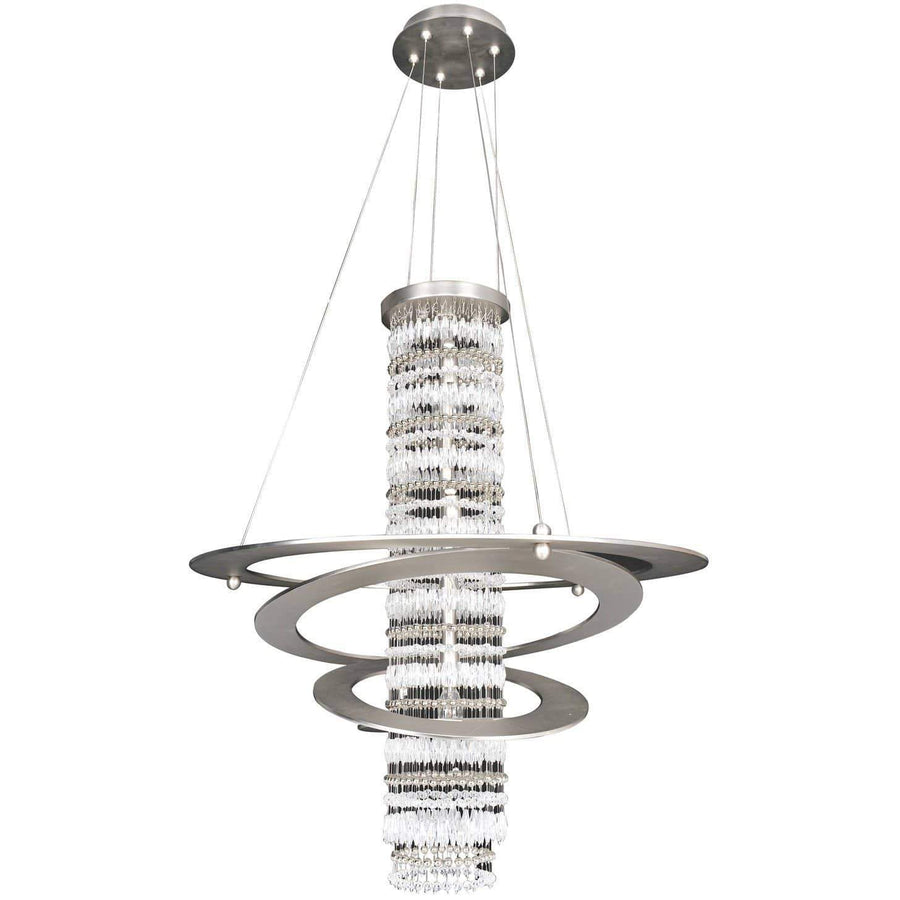 Allegri by Kalco Lighting Pendants Brushed Nickel / Firenze Clear Giovanni 26 Inch Pendant From Allegri by Kalco Lighting 022550