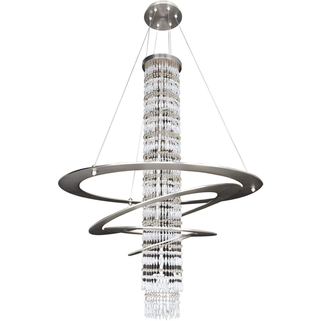 Allegri by Kalco Lighting Pendants Brushed Nickel / Firenze Clear Giovanni 32 Inch Pendant From Allegri by Kalco Lighting 022552