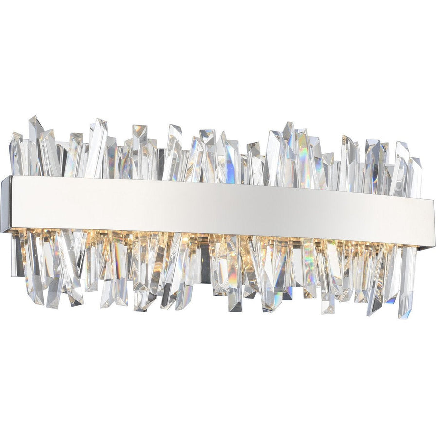 Allegri by Kalco Lighting Wall Sconces Chrome / Firenze Clear Glacier 18 Inch LED ADA Bath From Allegri by Kalco Lighting 030231