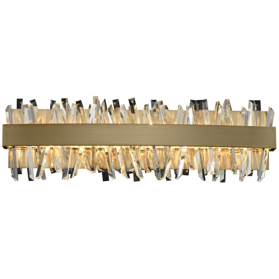 Allegri by Kalco Lighting Wall Sconces Brushed Champagne Gold / Firenze Crystal Spears Glacier 24 Inch LED ADA Bath From Allegri by Kalco Lighting 030232