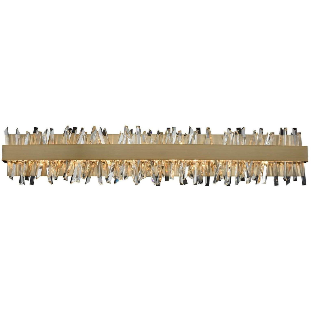 Allegri by Kalco Lighting Wall Sconces Brushed Champagne Gold / Firenze Crystal Spears Glacier 38 Inch LED ADA Bath From Allegri by Kalco Lighting 030234