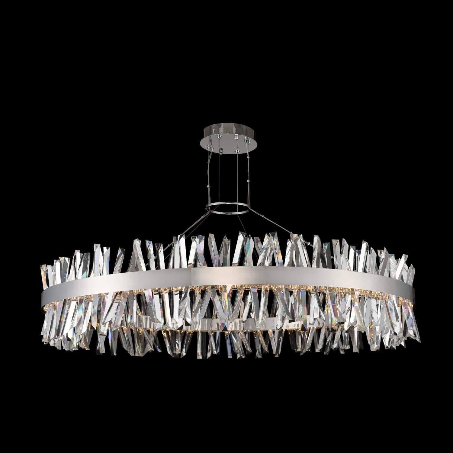 Allegri by Lighting Glacier 60 Inch LED Round Pendant 030257-010 Chandelier Palace