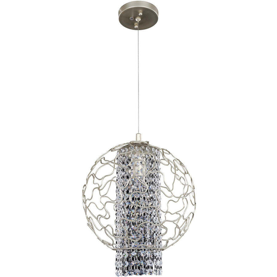 Allegri by Kalco Lighting Pendants Tarnished Silver / Firenze Clear Mundo 12 Inch Pendant From Allegri by Kalco Lighting 020010