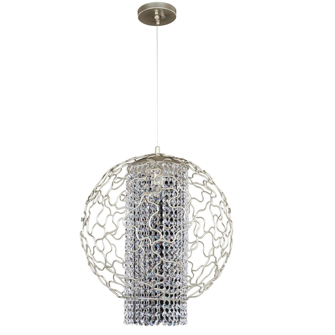Allegri by Kalco Lighting Pendants Tarnished Silver / Firenze Clear Mundo 18 Inch Pendant From Allegri by Kalco Lighting 020011