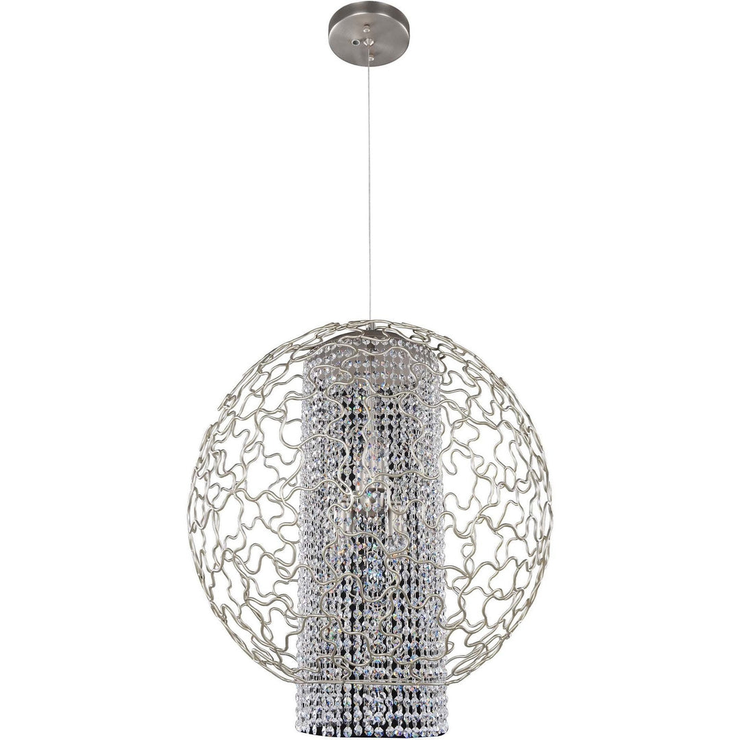 Allegri by Kalco Lighting Pendants Tarnished Silver / Firenze Clear Mundo 26 Inch Pendant From Allegri by Kalco Lighting 020050
