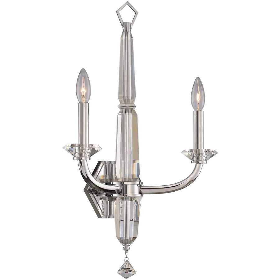 Allegri by Kalco Lighting Wall Sconces Chrome / Firenze Clear Palermo 2 Light Wall Bracket From Allegri by Kalco Lighting 031322