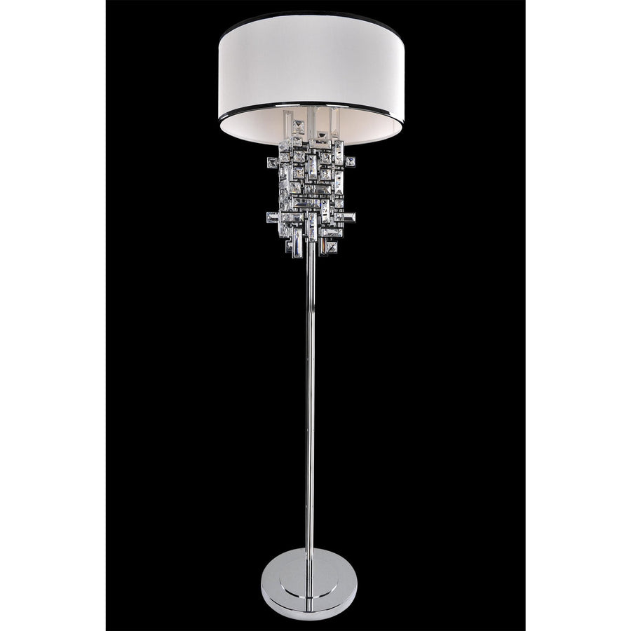 Allegri by Kalco Lighting Floor Lamps Chrome / Firenze Clear Vermeer 3 Light Floor Lamp From Allegri by Kalco Lighting 027601