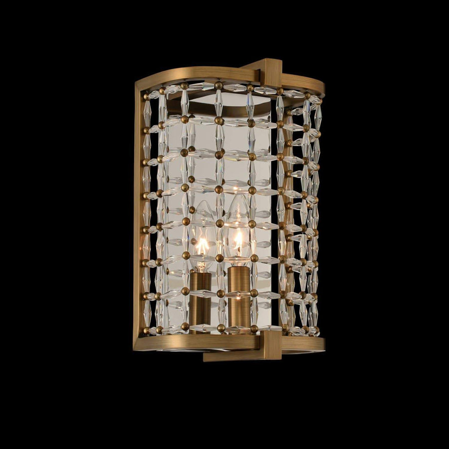 Allegri by Kalco Lighting Wall Sconces Brushed Pearlized Brass / Firenze Clear Verona 1 Light Wall Sconce From Allegri by Kalco Lighting 032121