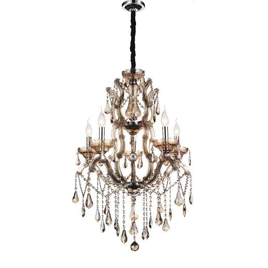 CWI Lighting Chandeliers Chrome / K9 Clear Abby 5 Light Up Chandelier with Chrome finish by CWI Lighting 8398P24C-5(Clear)