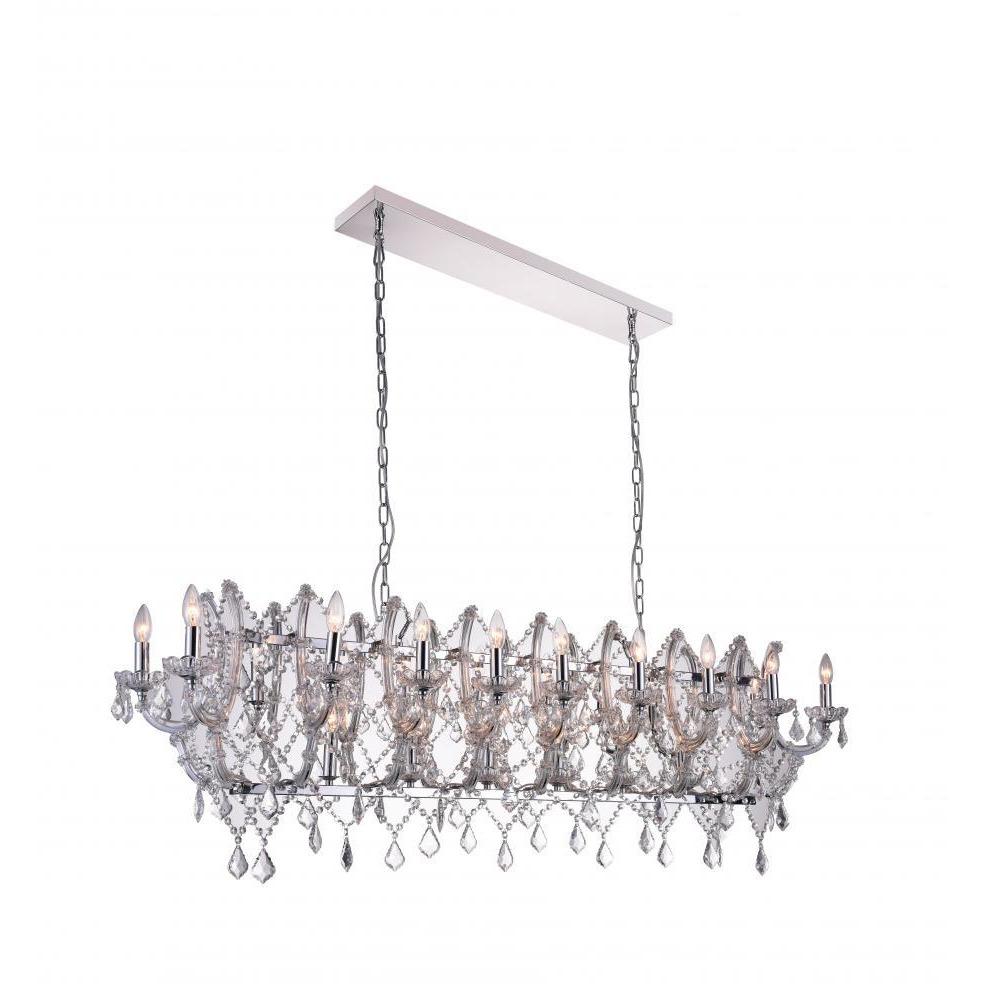 CWI Lighting Chandeliers Chrome / K9 Clear Clear Aleka 24 Light Candle Chandelier with Chrome finish by CWI Lighting 9910P58-24-601