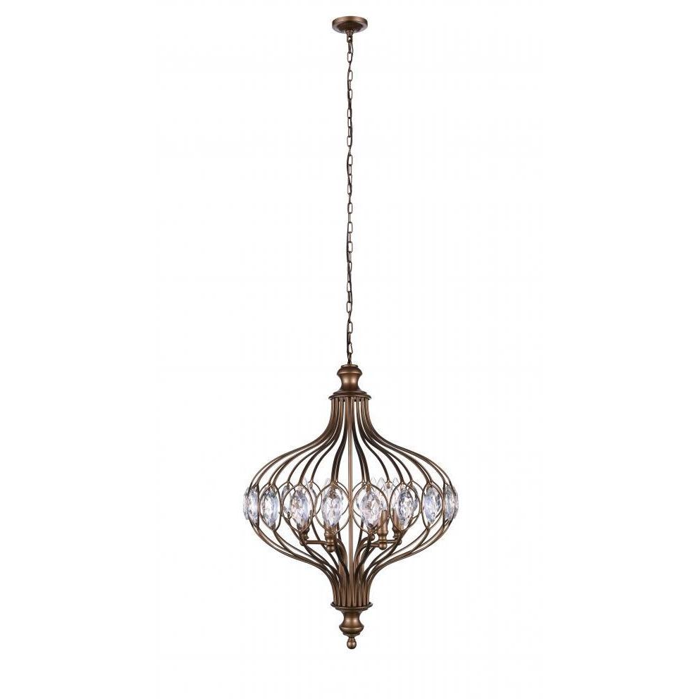 CWI Lighting Chandeliers Antique Bronze / K9 Clear Altair 3 Light Chandelier with Antique Bronze finish by CWI Lighting 9935P14-3-182
