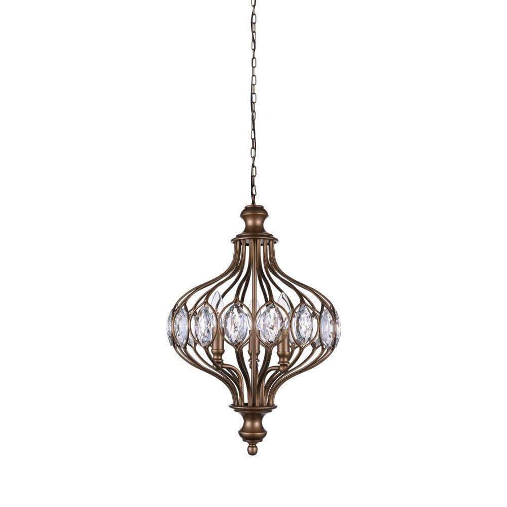 CWI Lighting Chandeliers Antique Bronze / K9 Clear Altair 6 Light Chandelier with Antique Bronze finish by CWI Lighting 9935P19-6-182