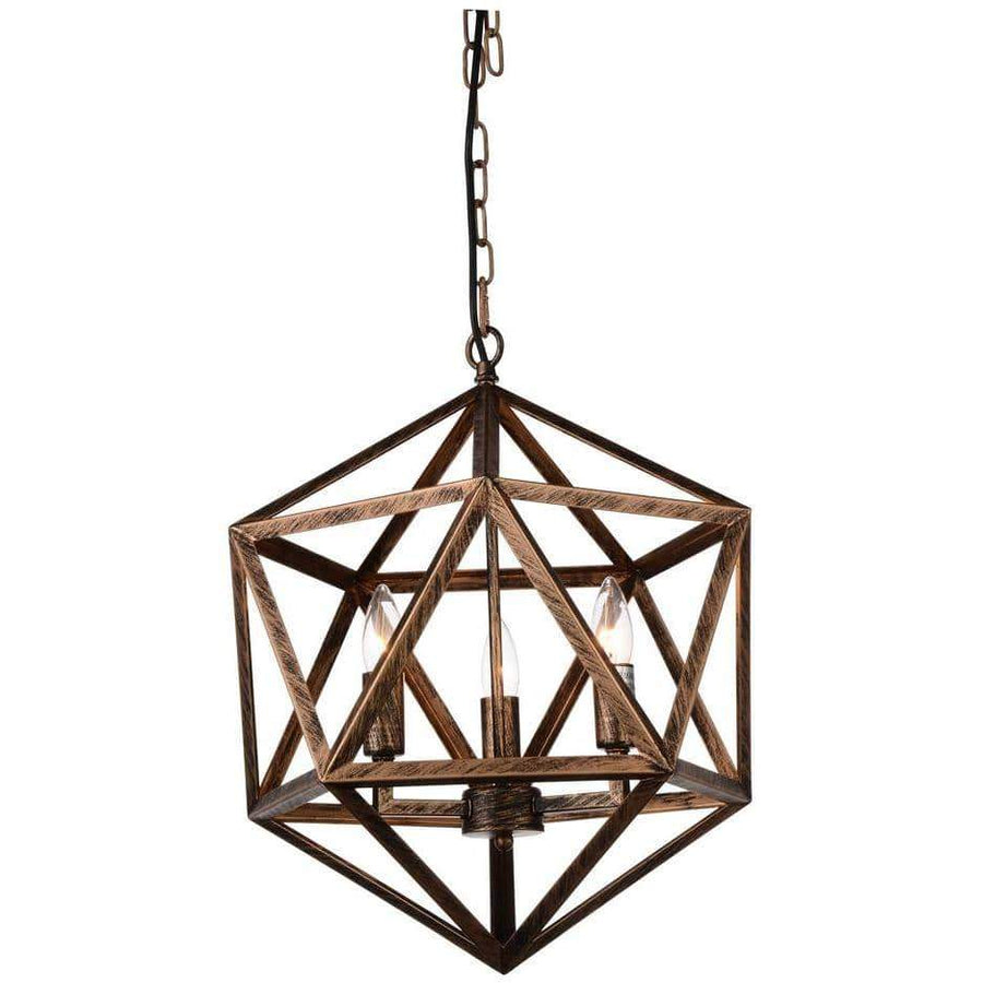 CWI Lighting Pendants Antique forged copper Amazon 3 Light Up Pendant with Antique forged copper finish by CWI Lighting 9641P17-3-128