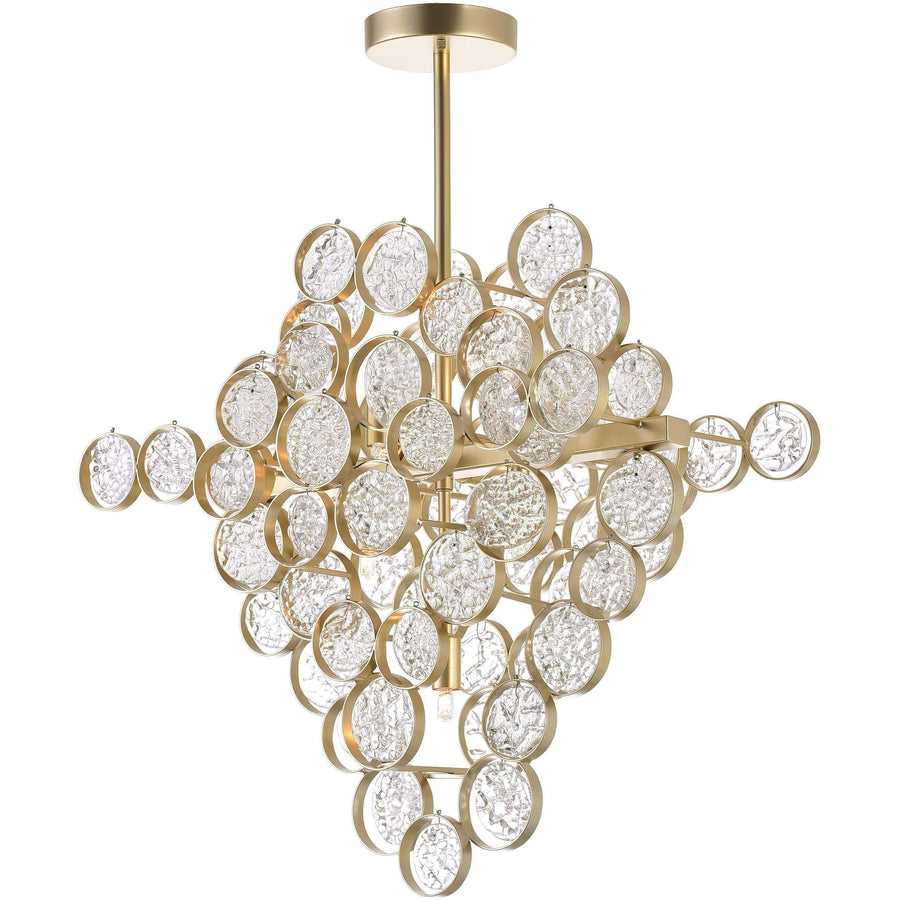 CWI Lighting Chandeliers Gold Leaf / K9 Clear Anastasia 7 Light Chandelier with Gold Leaf Finish by CWI Lighting 1087P20-7-620