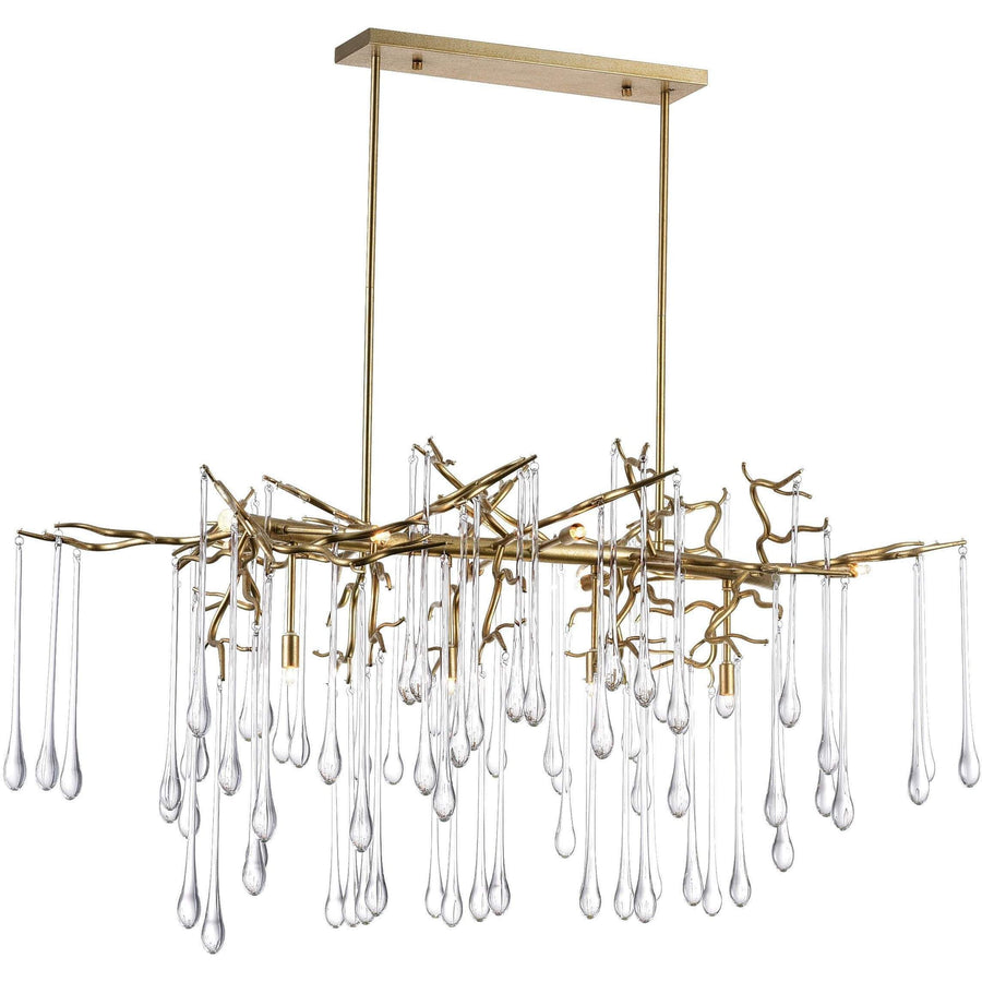 CWI Lighting Chandeliers Gold Leaf / K9 Clear Anita 10 Light Chandelier with Gold Leaf Finish by CWI Lighting 1094P47-10-620