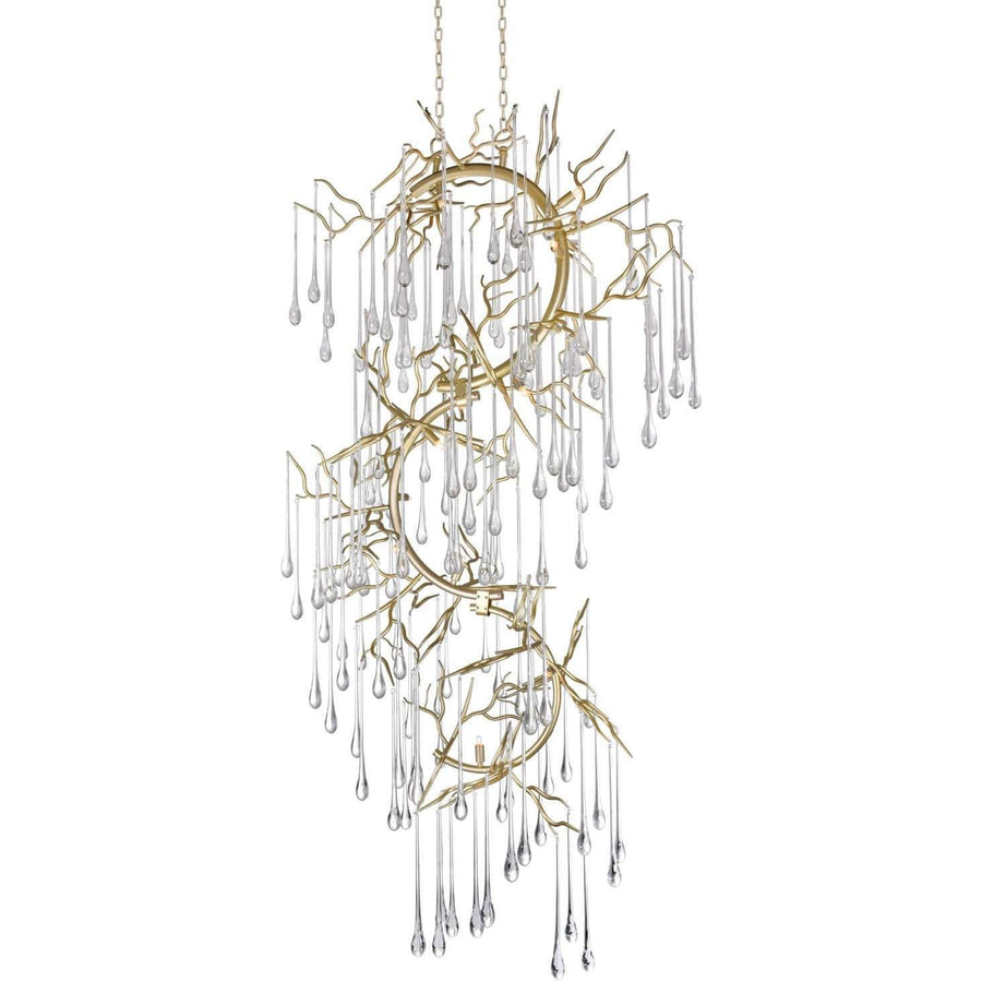CWI Lighting Chandeliers Gold Leaf / K9 Clear Anita 12 Light Chandelier with Gold Leaf Finish by CWI Lighting 1094P26-12-620