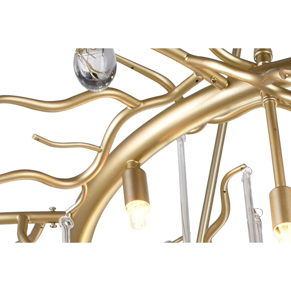CWI Lighting Chandeliers Gold Leaf / K9 Clear Anita 12 Light Chandelier with Gold Leaf Finish by CWI Lighting 1094P43-12-620