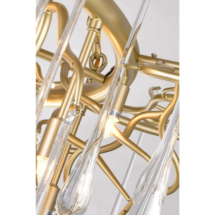 CWI Lighting Chandeliers Gold Leaf / K9 Clear Anita 12 Light Chandelier with Gold Leaf Finish by CWI Lighting 1094P43-12-620