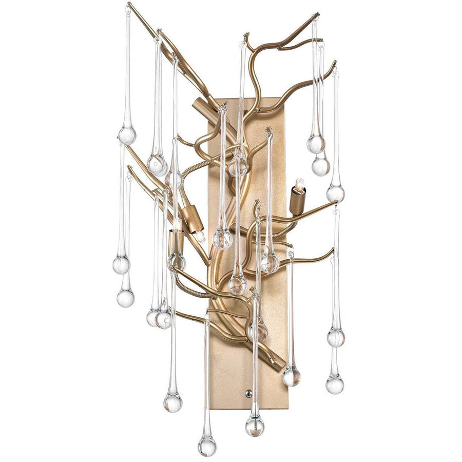 CWI Lighting Wall Sconces Gold Leaf / K9 Clear Anita 3 Light Wall Sconce with Gold Leaf Finish by CWI Lighting 1094W11-3-620