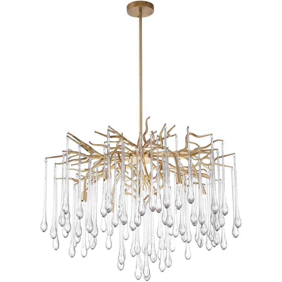 CWI Lighting Chandeliers Gold Leaf / K9 Clear Anita 6 Light Chandelier with Gold Leaf Finish by CWI Lighting 1094P26-6-620