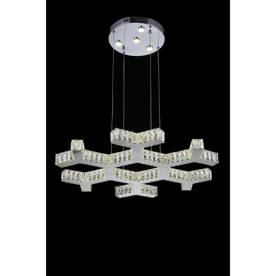CWI Lighting Chandeliers Chrome / K9 Clear Arendelle LED Chandelier with Chrome finish by CWI Lighting 5642P30ST-R