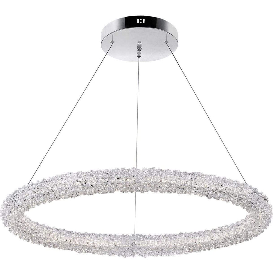 CWI Lighting Chandeliers Chrome / K9 Clear Arielle LED Chandelier with Chrome Finish by CWI Lighting 1042P17-601-R