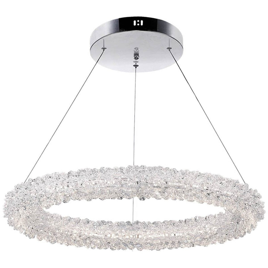 CWI Lighting Chandeliers Chrome / K9 Clear Arielle LED Chandelier with Chrome Finish by CWI Lighting 1042P25-601-R