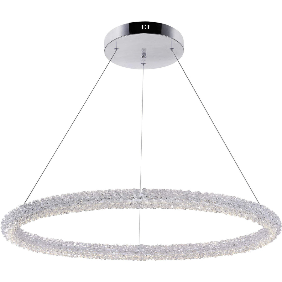 CWI Lighting Chandeliers Chrome / K9 Clear Arielle LED Chandelier with Chrome Finish by CWI Lighting 1042P32-601-R