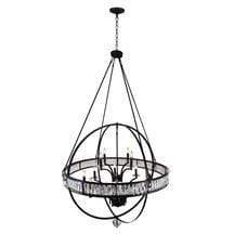 CWI Lighting Arkansas 12 Light Chandelier with Black finish 9957P42-12-101 Chandelier Palace