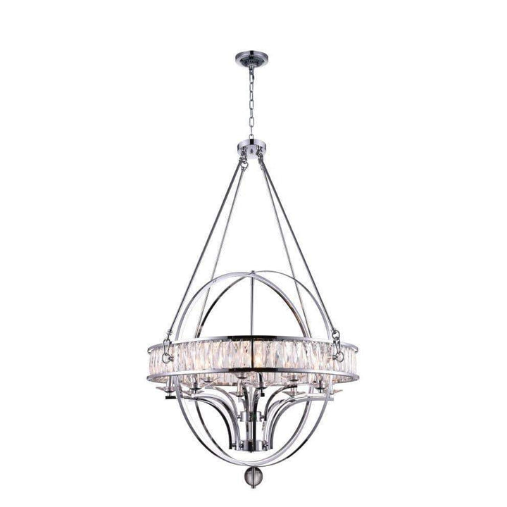 CWI Lighting Chandeliers Chrome / K9 Clear Arkansas 12 Light Chandelier with Chrome finish by CWI Lighting 9957P42-12-601