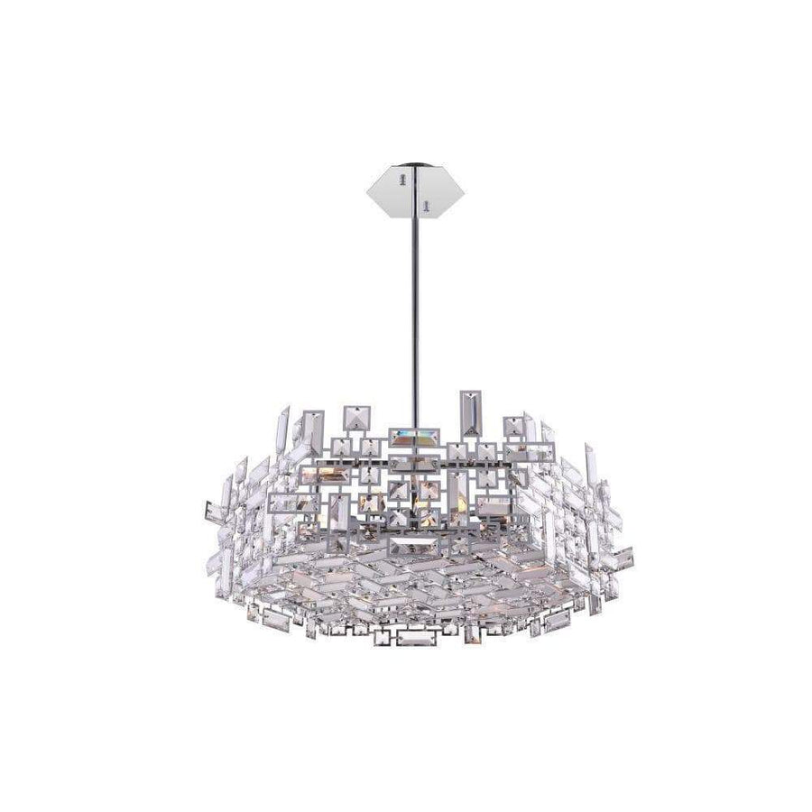 CWI Lighting Chandeliers Chrome / K9 Clear Arley 12 Light Chandelier with Chrome finish by CWI Lighting 5689P24-12-601