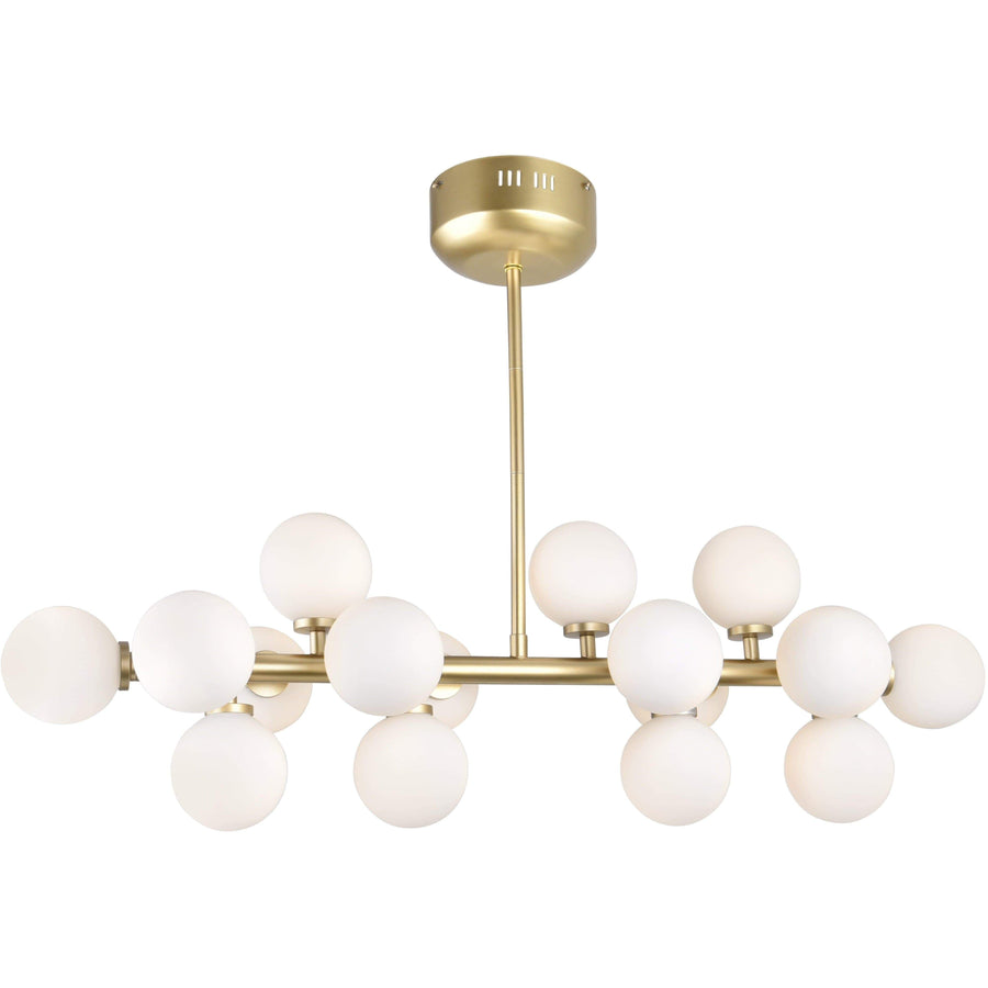 CWI Lighting Chandeliers Satin Gold / Frosted Arya 16 Light Chandelier with Satin Gold finish by CWI Lighting 1020P36-16-602
