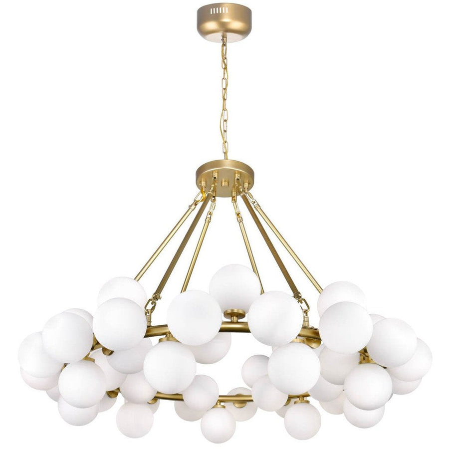 CWI Lighting Chandeliers Satin Gold / Frosted Arya 45 Light Chandelier with Satin Gold finish by CWI Lighting 1020P39-45-602