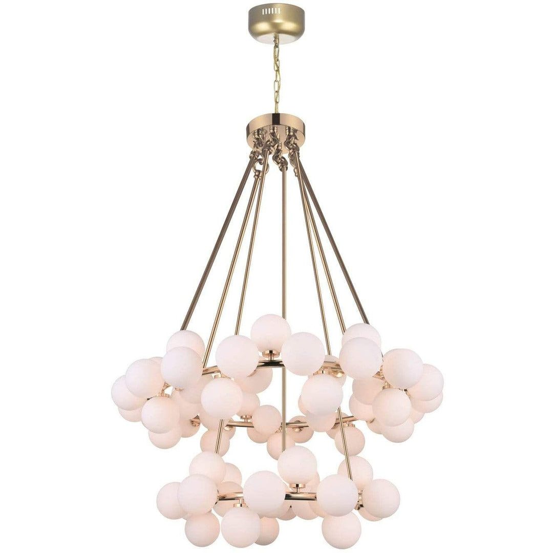 CWI Lighting Chandeliers Satin Gold / Frosted Arya 70 Light Chandelier with Satin Gold finish by CWI Lighting 1020P39-70-602