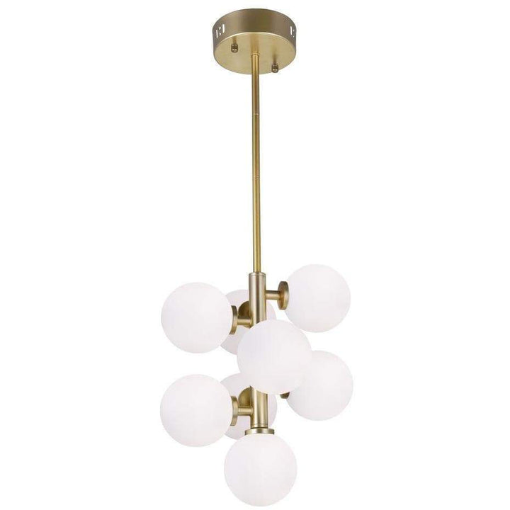 CWI Lighting Pendants Satin Gold / Frosted Arya 8 Light Pendant with Satin Gold finish by CWI Lighting 1020P12-8-602