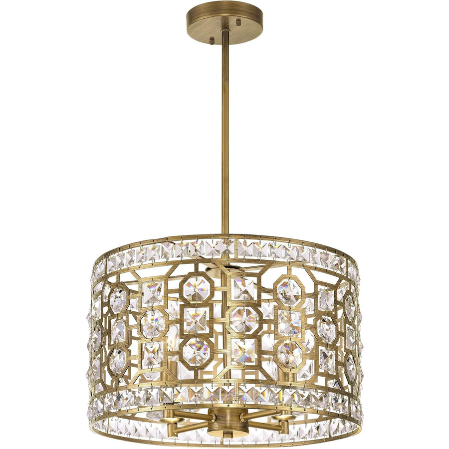 CWI Lighting Chandeliers Champagne / K9 Clear Belinda 4 Light Chandelier with Champagne Finish by CWI Lighting 1026P16-4-193